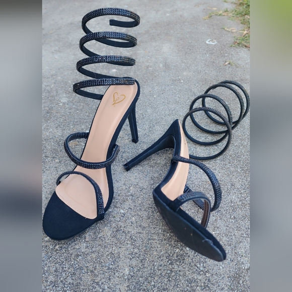 Galaxy Crystal Embedded Wrap-around Heels - Picture 3 of 5